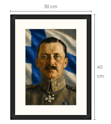 Uusi Mannerheim art print kehystetty 30 cm x 40 cm