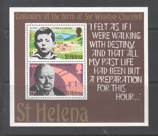 St Helena Churchill blokki postituoreena.