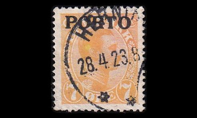 Tanska PORTO_3 * 7 öre Christian X (1921)