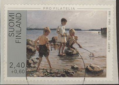 1995 pro filatelia leikkiviä poikia Lahti -96 loisto