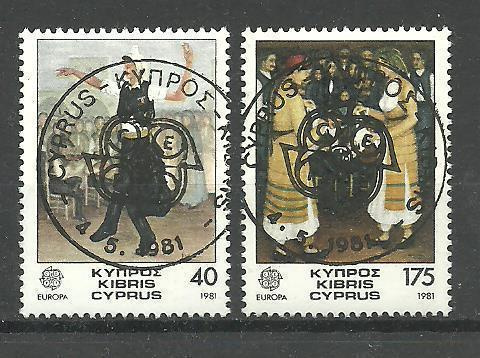 KYPROS EUROPA CEPT eurooppamerkit sarja 1981 o