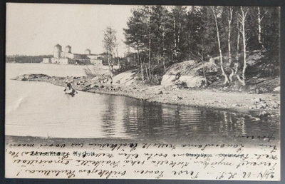Olavinlinna -kortti, tekstissä vuosi 1906