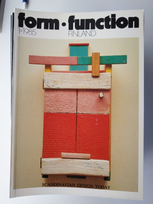 Form Function Finland 1985 vajaa vuosikerta 3 lehteä