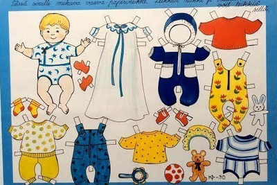 Paperinukke Vauva vuodelta 1990