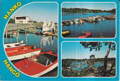 Hanko, Hangö. Monikuvakortti, e121