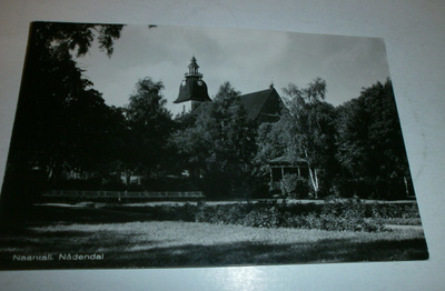 Naantali, kirkko, vanha mv valokuvapk, ei p.