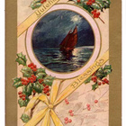 ANTIIKKIKORTTI / Purjevene ja rautatammen oksia. 1900-l. - pikkukuva 2