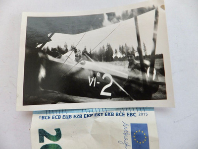 VANHA Valokuva Lentokone Kaksitaso 1920-l