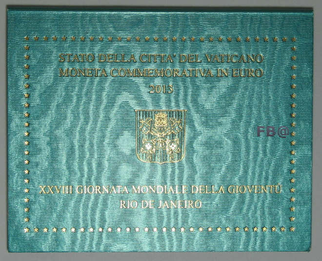 2013 VATIKAANI BU 2euro juhlaraha Maailman Nuorten Päivä