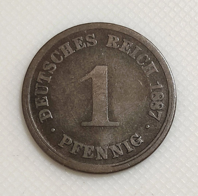 Saksa 1 Pfennig 1887D
