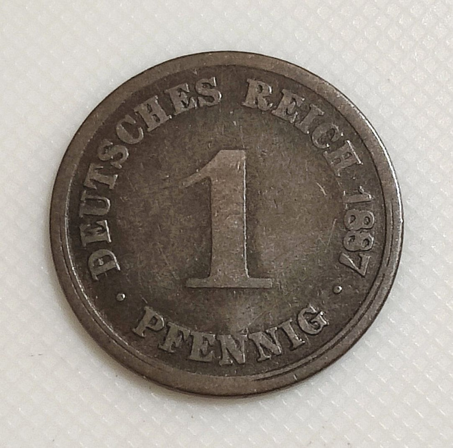 Saksa 1 Pfennig 1887D