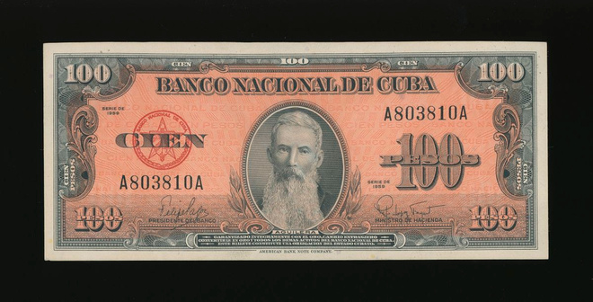 Kuuba 100 Pesos 1959, P93, aUNC