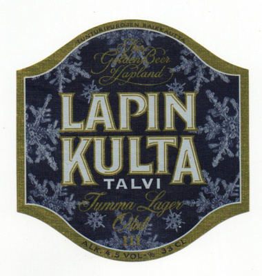 Oy Hartwal Tornio LAPIN KULTA TALVI Tumma Lager III Etiketti