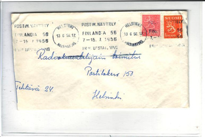 POSTIM.NÄYTTELY FINLANDIA 56  VIESILEIMA HELSINKI