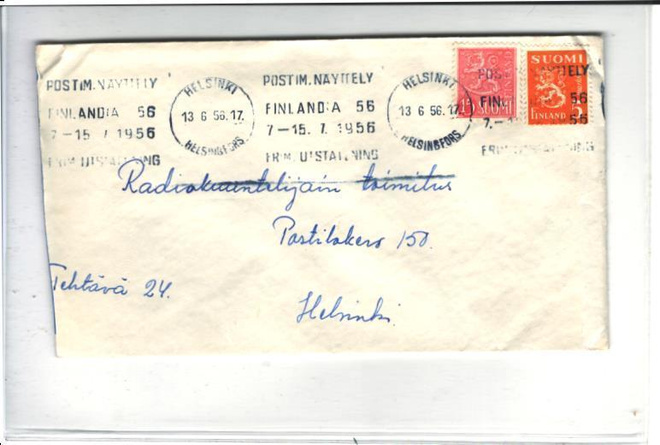 POSTIM.NÄYTTELY FINLANDIA 56  VIESILEIMA HELSINKI