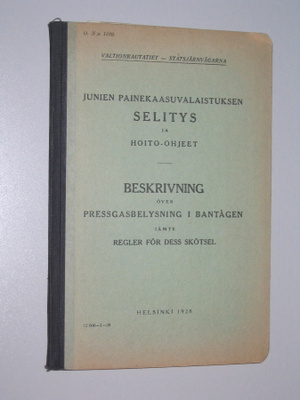 Junien painekaasuvalaistuksen selitys (1928)