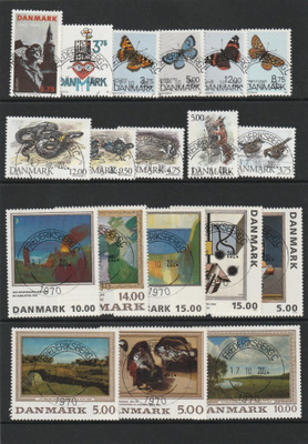 TANSKA - 19 LEIMATTUA MERKKIÄ