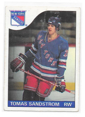 1985-86 OPC #123 Tomas Sandström NY Rangers RC