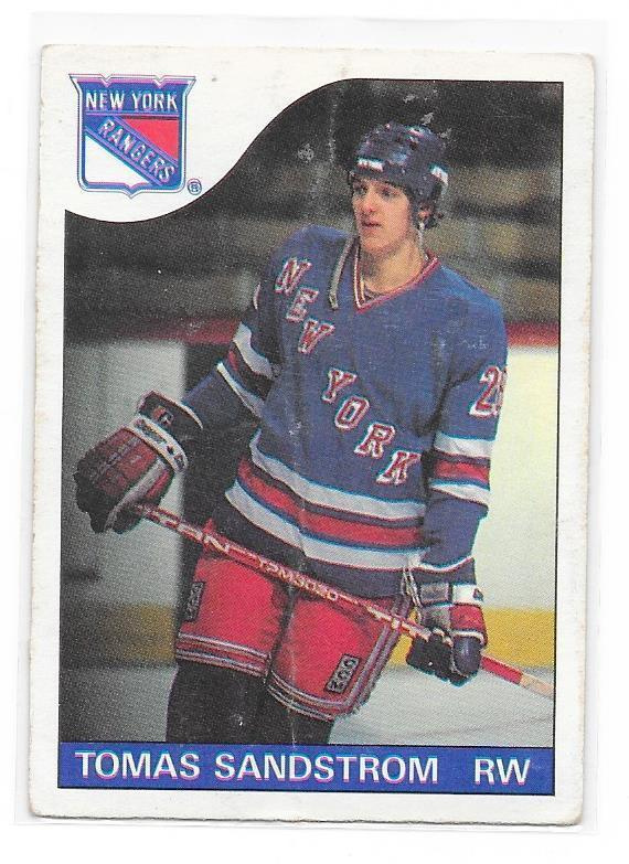 1985-86 OPC #123 Tomas Sandström NY Rangers RC