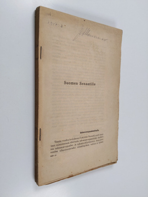 Suomen Senaatille Uskonnonvapauskomitealta (uskonnonvapau...