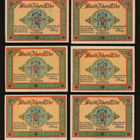 Saksa Notgeld 25, 4 x 50, 75 Pfg, Aken-Elbe 1921 - pikkukuva 2