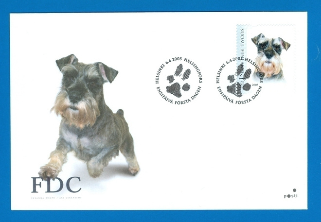 FDC – Omakuvam. Posti, Koira  6.4.2005  Lape 5 I