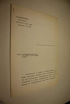 Laintarkastuskunnan lausunto valtinoneuvostolle n:o 4/196...