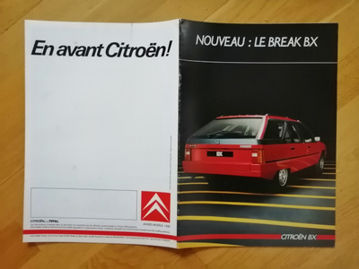 1986 Citroen BX Break farmari esite - KUIN UUSI - 12 siv