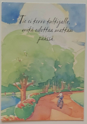 "Tie ei kerro kulkijalle.."-KULKEMATON POSTIKORTTI