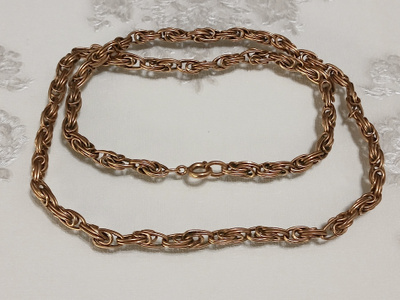 Vintage Gold double kääty, kaulakoru käätykaulakoru