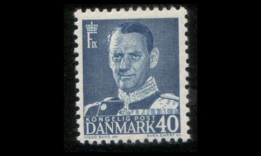 Tanska 310 ** Frederik IX 40 öre sininen (1948)