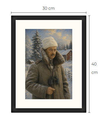 Uusi Mannerheim art print kehystetty 30 cm x 40 cm