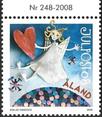 Åland 2008 Joulu Julpost 08 välilöpari numero ** LaPe 300