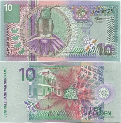 Suriname 10 Gulden v.2000 (P-147) UNC
