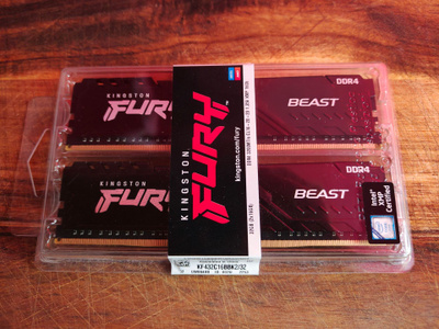 Kingston Fury Beast DDR4 32gb (2x16), 3200 MHz, takuu 4v