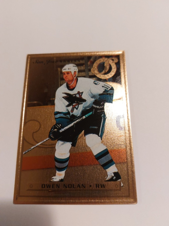 1996-97 Leaf Preferred Steel Gold #62 Owen Nolan