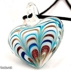 1000 .. Kaunis Sydän Lampwork Taidelasi .. Kaulakoru - pikkukuva 5