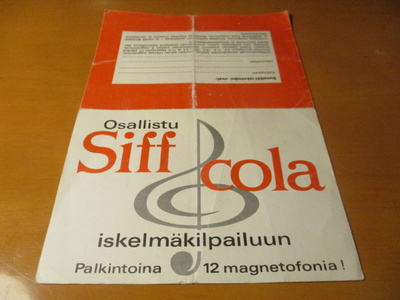 Siff cola Sinebrychoffin kilpailulomake*