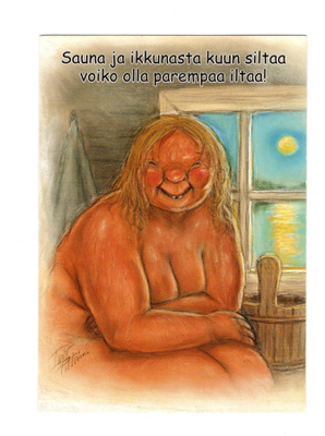 °"SAUNA JA IKKUNASTA KUUN SILTAA..."° -KORTTI /(Hörölä)