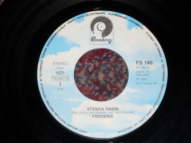 7" FREDERIK - Stenka Rasin - single 1981 iskelmä EX