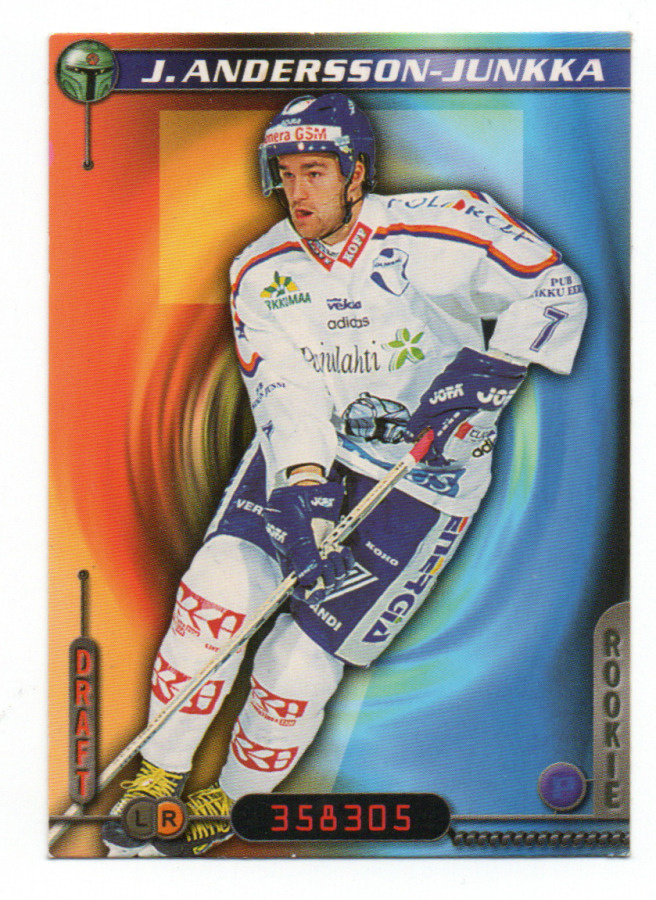 Jääkiekkokortti 2000-2001 n:o 023 J. Andersson -Junkka