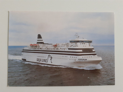 M/S Wellamo 1986 - Iso postikortti n. 21 x 14,5 cm