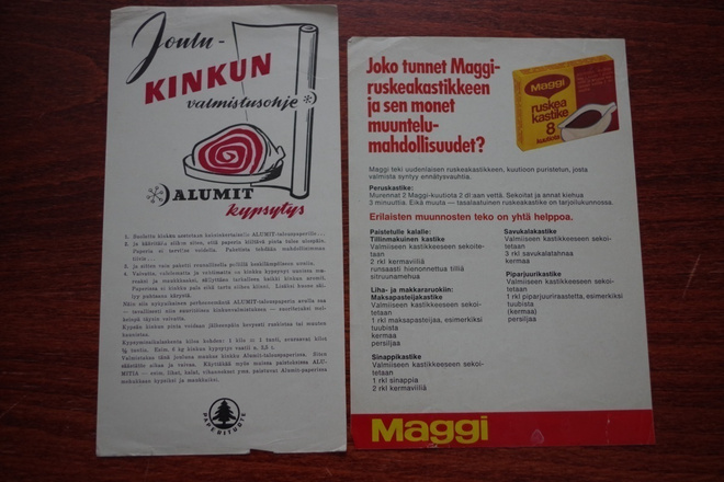 1960-luvun mainokset: Maggi ja Alumit