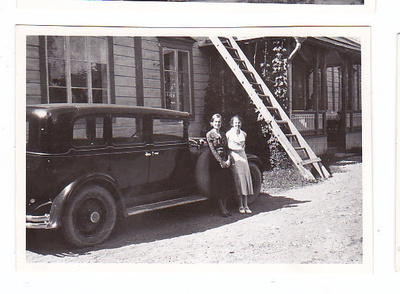 VANHA Valokuva UPEA Auto 1930-l 6 x 9 cm