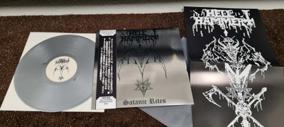 Hellhammer Satanic Rites LP Silver vinyl + insert + obi