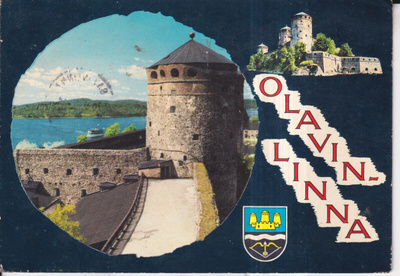 Savonlinna. Olavinlinna.vaakuna. sommitelmakortti , e162