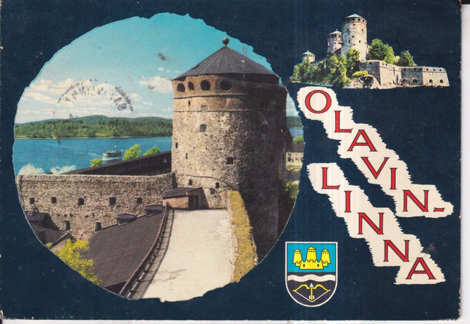 Savonlinna. Olavinlinna.vaakuna. sommitelmakortti , e162