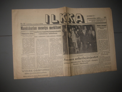 Sanomalehti  Ilkka  3.11.1948