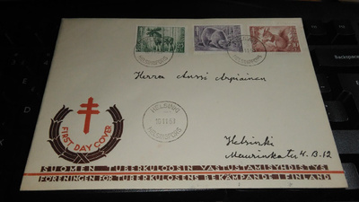 Tuberkuloosi 1953 FDC Lape 22€ 26/10