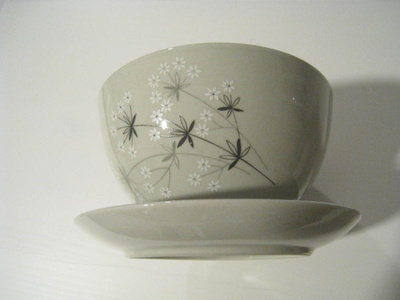 Arabia Lumikukka kulho harmaa jalallinen